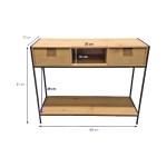 Mueble Recibidor Estantería Hierro y MDF con cajones - G3420 - Imagen 2