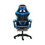 Silla Gamer Artec Azul Ergonómica Reclinable 130 con Posapie