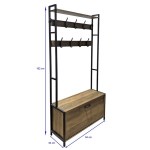 Mueble Perchero de Hierro y MDF con Zapatera - G3428 - Imagen 2