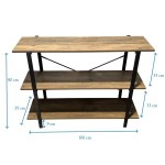 Mueble Recibidor Estantería Hierro y MDF, 3 estantes - G3636 - Imagen 2