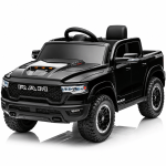 Camioneta a Batería Infantil Dodge RAM Negra con Control Remoto - ZB618